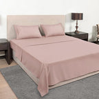 Mejoroom Twin XL Sheet Set - Hotel Luxury Microfiber Sheet & Pillowcase Sets Fits College Dorm Room Mattress - Soft, Breathable, Wrinkle & Fade Resistant - 3 Piece (Dusty Pink)