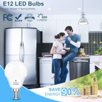 Sailstar Candelabra LED Light Bulbs 60-Watt Equivalent, Daylight White 5000K, E12 Candelabra Base, 6 Watt A15 LED Bulbs for Ceiling Fan, Vanity Mirror Light | 6-Pack