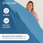 Cal King Size 4 Piece Sheet Set - Comfy Breathable & Cooling Bed Sheets Set - Hotel Luxury Bedding for Women, Men, Kids, Teens, Boys & Girls - Deep Pockets, Soft, Wrinkle Free - Oeko-Tex - Denim Blue