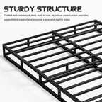 ZIYOO Twin Box Spring and Cover 9 Inch High Profile Metal Boxspring, Easy Assembly,Mattress Foundation/Heavy Duty Metal Steel Structure/Quiet Noise-Free