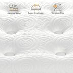 Vesgantti Twin XL Mattress, 10 Inch Hybrid XL Twin Mattress in a Box, Extra Long Pillow Top Twin Mattresses, Foam and Pocket Coils Innerspring Mattresses, Medium Firm Plush Feel