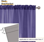 Aiyufeng Purple Sheer Curtains 84 Inches Long 2 Panels Set, Light Filtering Soft Airy Voile Rod Pocket Purple Sheer Window Drapes for Bedroom Living Room, Each 40Wx84L Inches
