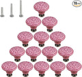 HUAMULAN 15 PCS Cabinet Knobs Glossy Ceramic Dresser Mushroom Table Drawer Cupboard Pull Furniture DIY Wardrobe Solid Color Vintage Handle,with 3 Size Mounting Screws