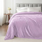 BEDELITE Fleece Blanket King Size Blankets for Bed, Luxury Plush Cozy Fuzzy Blanket 108x90 inches, Super Soft Warm Lightweight Throw Blanket All Seasons Suitable, Lilac
