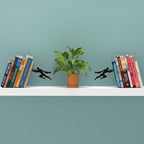 Artori Design Book Ends to Hold Books Heavy Duty - Hidden Metal Bookends for Shelves Desk - Bookend Book Holder for Home Decorative - Gift for Book Lovers and Home Décor (Book&Hero - Set of 2)