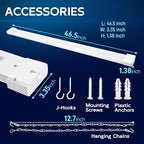 hykolity 5000K LED Shop Light Linkable, 4FT Daylight 42W LED Ceiling Lights for Garages, Workshops, Basements, Hanging or FlushMount, Included Power Cord and Pull Chain, 4400lm, ETL- 1 Pack