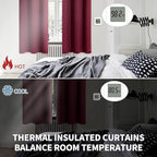 BGment Christmas Blackout Curtains - Grommet Thermal Insulated Room Darkening Bedroom and Living Room Curtains, Set of 2 Curtain Panels (52 x 84 Inch, Burgundy)