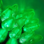 25 Green C7 Christmas Lights, 17 Ft – LED String Light Set by Wintergreen for Outdoor Holiday Lighting, St. Patrick's Day, and Halloween