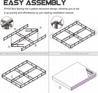 ZIYOO Twin Box Spring and Cover 9 Inch High Profile Metal Boxspring, Easy Assembly,Mattress Foundation/Heavy Duty Metal Steel Structure/Quiet Noise-Free