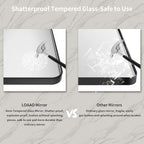 LOAAO Black Metal Framed Bathroom Mirror for Wall, Large 60X36 Inch Rounded Rectangle Mirror, Matte Black Bathroom Vanity Mirror Farmhouse, Anti-Rust, Tempered Glass, Hangs Horizontally or Vertically