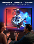 TV LED Backlight Sync to Screen – 11.5ft LED Lights for 32-50 Inch TVs & PC Monitors, Smart App Control TV Lights That Change with TV, USB-C Powered RGB Strip Lighting