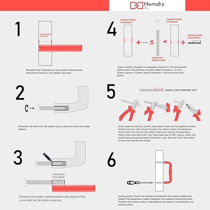 homdiy 25 Pack Adjustable Brushed Nickel Cabinet Pulls 1" to 4" (25-102mm) Adjustable Hole Distance Drawer Pulls