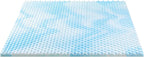 ZINUS 1.5 Inch Swirl Gel Cooling Memory Foam Mattress Topper, Smaller, More Convenient WonderBox Packaging, Cooling, Airflow Design, CertiPUR-US Certified, King
