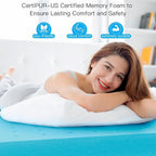 2 Inch Twin XL (39"x80") Memory Foam Mattress Topper, Cooling Gel Infused Mattress Pad, Soft Bed Topper for Pressure Relief Back Pain, Breathable, CertiPUR-US Certified