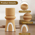 Candle Holder for Pillar Candle Set of 2, Modern Terracotta Candlestick Holders Decorative Candle Stand, Pillar Candle Holders Tall Set for Wedding, Dining Table, Home Decoration, Gift for mom Women