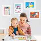 8 Pack Kids Artwork Frames Changeable 8.5 x 11 Inch Children Art Projects Kids Art Frames Front Opening Picture Display Frame, White