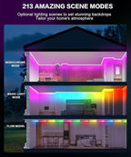 Tenmiro Upgraded Smart IC 32.8ft LED Lights for Bedroom, Multiple Colors on One Line LED Strip Lights, Bluetooth APP Control Music Sync Color Changing Strip Lights for Room Home Party Decoration