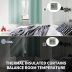 BGment Blackout Curtains - Grommet Thermal Insulated Room Darkening Bedroom and Living Room Curtains, Set of 2 Panels (70 x 63 Inch, Frosty Green)