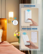 DEWENWILS Wireless Light Switch and Receiver Kit, 10A/1200W, No in-Wall Wiring Required,Remote Control Wall Switch Lighting Fixture for Ceiling Lights, Fans, Lamps,100 Ft RF Range, Programmable