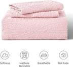 Love's cabin California King Size Quilt Bedding Set Pink Bedspreads - Cal King Summer Lightweight Bedspread Comforter - Coin Pattern Coverlet for All Season - 3 Pieces (1 Quilt, 2 Pillow Shams)