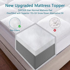 CHOKIT Full Mattress Topper, Extra Thick Pillow Top Mattress Pad for Back Pain Relief, Cooling Bed Topper Mattress Cover with 8-21 Inch Deep Pocket
