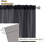 Aiyufeng 2 Pack: Basic Black Sheer Curtain Drapes for Living Room 84 Inch Length 2 Panels, Light Filtering Voile Drapes for Bedroom, Patio, Sliding Door, Each 59" W x 84" L, Black