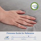 SINWEEK 4" Cot Memory Foam Folding Mattress with Storage Bag - Foldable Trifold Floor Bed Topper, CertiPUR-US Certified Guest Sleeping Pad, Machine Washable Cover