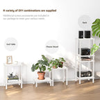 TUTOTAK End Table, Set of 2, Side Table, Nightstand, 2-Tier Storage Shelf, Sofa Table for Small Space, Living Room, Bed Room TB01BMW035