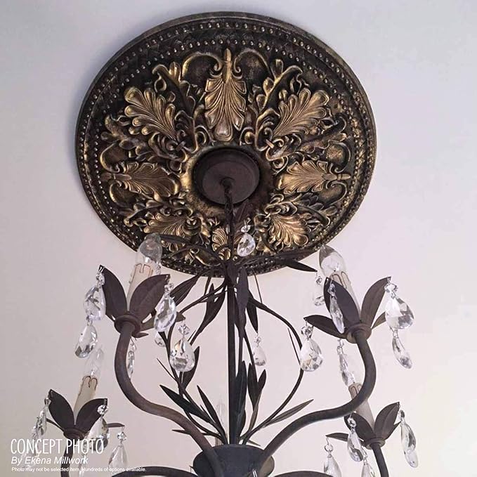 Ekena Millwork Bradford Ceiling Medallion, Pearl White