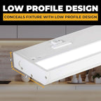 LED Under Cabinet Lighting Hardwired - 3CCT 40 Inch White Finish - Undercabinet Lights for Kitchen - Linkable Undercounter Dimmable Plug in Light or Hard Wired - Under Counter Fixture Direct Wire