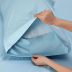 Bedsure Cooling Sheets Twin, Rayon Derived from Bamboo, Breathable & Soft Twin Sheets Set, Deep Pocket Up to 16 Inches, Hotel Luxury Silky Bedding for Hot Sleepers, Aqua