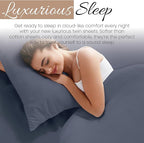 Linen Market Bed Sheets for Twin Size Bed (Stone) - Sleep Better Than Ever with These Soft and Cooling Twin Sheets - Deep Pocket Fits 16" Thick Beds - 4 Piece Twin Sheet Set