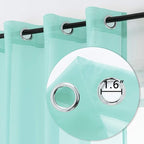 DUALFIE Aqua Curtains 84 Inches Long for Bedroom,2 Panels Sheer Grommet Summer Ocean Coastal Decor Beach Themed Seafoam Green Curtains for Living Room Nursery,52 x 84 Inch Mint Green