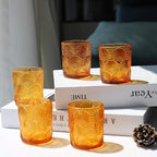 Woho 24pcs Amber Votive Candle Holders, Glass Tea Lights Candle Holder for Wedding Table Centerpiece, Vintage Tealight Candle Holder Decor for Anniversary, Bridal Shower Christmas Party