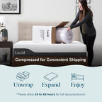 LUCID 2 Inch Lavender Infused Memory Foam Mattress Topper, Twin Size – Ventilated Design – Pressure Relieving Bed Topper - Mattress Pad – CertiPur Certified