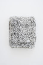 GRACED SOFT LUXURIES Faux Fur Throw Blanket | Elegant Warm, Cozy and Fluffy Blankets | Cuddly Cheetah Accent for Sofa, Couch or Bed | Snow Leopard - Large 50" x 60"