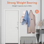 Coat Rack Wall Mount, Coat Hook Wall Mount, Wall Hooks for Hanging, Hat Rack for Walls, Coats Hanger with 10 Hook, Towel Hooks for Bathrooms (1 Pack, White)