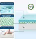 ONENICE 8 Inch Twin Mattress for Single Bed, Breathable Gel-Memory Foam Plus Pillowtop Mattress in a Box for Pressure Relief, CertiPUR-US Certified, Fiberglass-Free