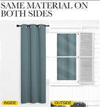 NICETOWN Modern Blackout Curtains Noise Reducing, Greyish Blue, 2 Panels, W55 x L108 -Inch, Thermal Insulated and Privacy Room Darkening Drape Panels for Boy's Guest Room Door Window