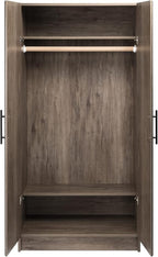 Prepac Elite 32" Storage Cabinet, Gray Storage Cabinet with Hanging Rail and Shelves for Living room, Kitchen ang Laundry Room 24.5" D x 32" W x 65" H