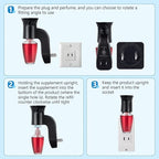 3 Pack Wall Fragrance Plug in Compatible with Bath and Body Works WallFlower Fragrances, ETL Certified, Rotatable, Precise Scent Control Fragrance Diffuser Plug for Home, Office (Black)