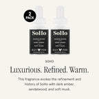 Pura & Guy Fox Home Scent Refill - Smart Air Diffuser - Up to 120-Hours of Luxury Fragrance per Refill - Home Essential - Clean & Safe Diffuser Fragrance - 2 Pack, SoHo