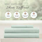 Linen Market Double-Brushed Microfiber Twin Sheet Set 3 Piece – Oeko-TEX Certified Ultra Soft & Wrinkle-Free - 16" Deep Pocket Sheets - Easy Care Twin Size - Mint