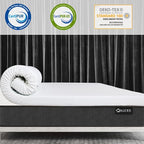 VALUXE 4 Inch Gel Memory Foam Mattress Topper Queen Size High Density Cooling Pad Pressure Relief Bed Topper (with Removable & Washable Bamboo Cover)