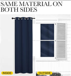 NICETOWN Navy Blackout Curtains for Sliding Door - 55 by 90, 2 Pieces, Blocking Out Sunlight Window Treatment Modern Design Grommet Curtain Panels for Dining Room