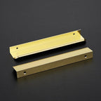 Ravinte Hardware 8 Pack Gold Cabinet Handles, 7.8 Inch (200mm) Finger Edge Pulls, 6-1/4 Inch Hole Center, Finger Pulls for Cabinets