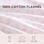 Laura Ashley - Flannel Sheets King Size, Anti-Pilling & Wrinkle Resistant Cotton, Touchably Soft for All-Season Comfort - Bed Sheets with Matching Pillowcases & Fitted Sheet (Antoinette Pink)