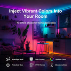 130 FT Led Lights For Bedroom,Music Synchronized, Intelligent Application Remote Control Color Change Bluetooth LED Strip Lights, Used For Bedroom, Kitchen, Room Lighting Decoration