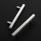 Ravinte Brushed Nickel Cabinet Handles 30 Pack 4 inch Satin Nickel Square Cabinet Pulls Silver Hardware for Kitchen Cabinets 6 inch Overall Length Stainless Steel Drawer Pulls