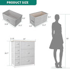 YITAHOME Dresser with 7 Drawers - Fabric Storage Tower, Organizer Unit for Living Room, Hallway - Sturdy Steel Frame, Wooden Top & Easy Pull Fabric Bins